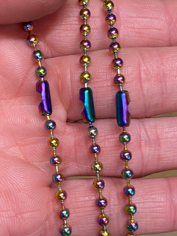 Rainbow Stainless Steel Ball Chain 