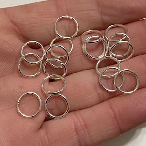 Qualität 10mm 18 Ga Bright Silber überzogene Qualität Offene Biegeringe Großhandel (20436-20437)