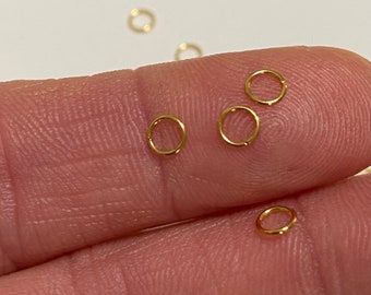 Bright Gold Plated Stainless Steel Jump Rings 4mm 24gauge (20381)