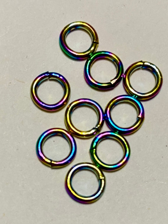 w*s様 ジャンプ Rainbow Stainless Steel Open Jump Rings 7mm 17gauge (20869) - Etsy