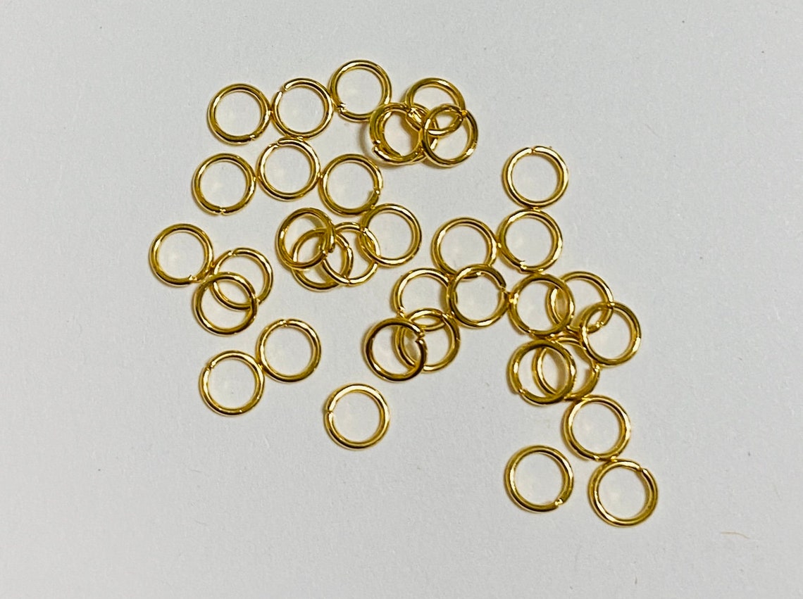 18K Gold Plated Strong Open Jump Rings 5mm 21ga 20306 Etsy