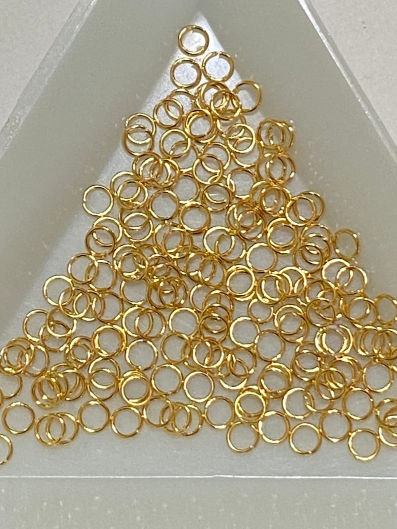 18K Gold Plated Stainless Steel Jump Rings 3mm 26gauge 20324 Etsy