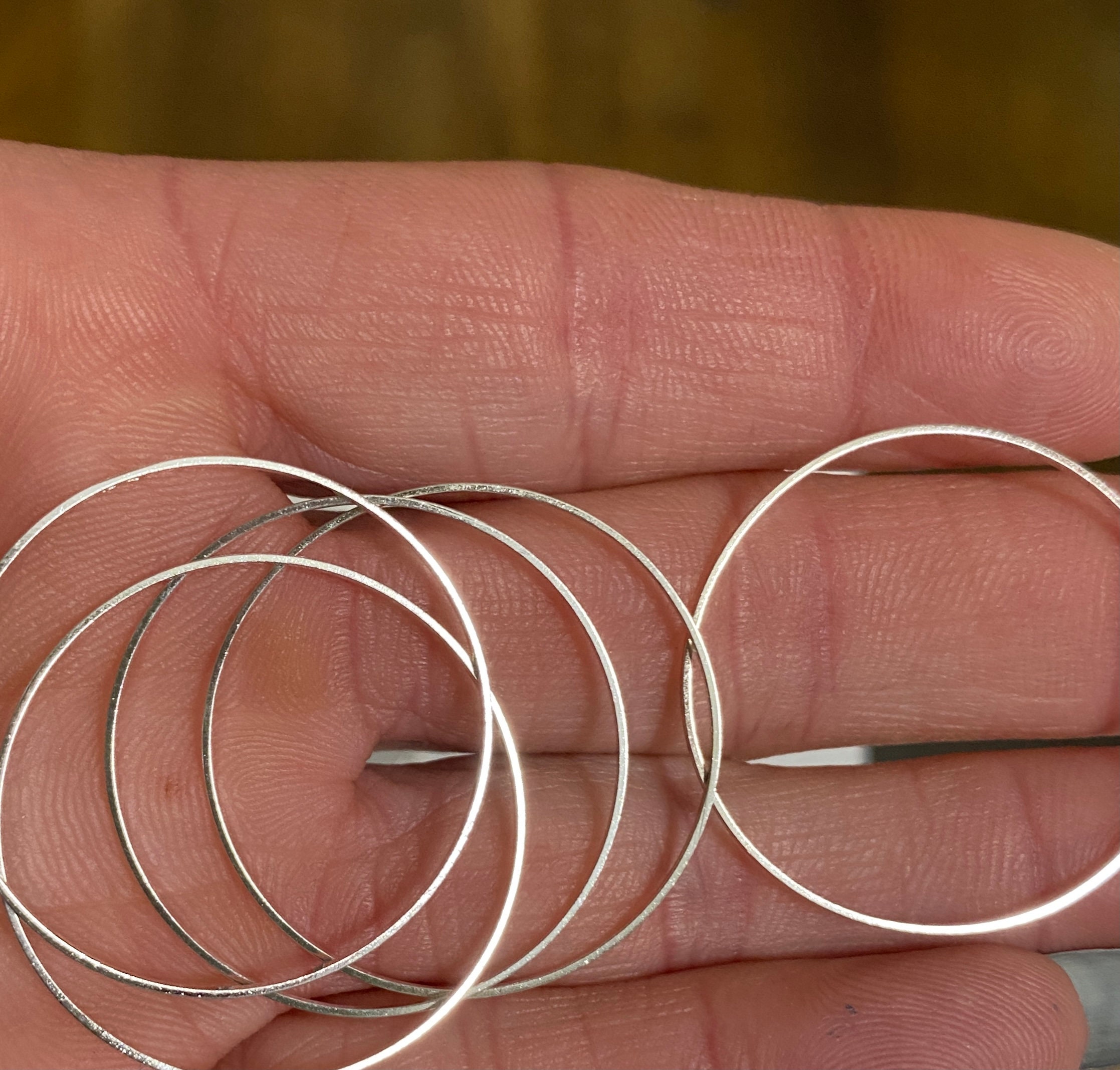 20 Silver Plated Brass Circle Link 30mm Thin (20389) - Etsy