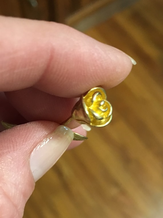 3Dロングステムローズペンダント 生真鍮 (19E821) 2個 - Etsy 日本