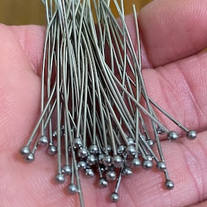 50 Quality Stainless Steel Ball Head Pins 2 inch 21 Gauge (20779)