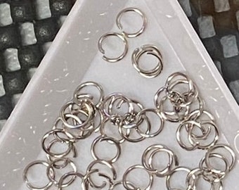 50 Stainless Steel Open Jump Rings 6mm 20ga (21592)