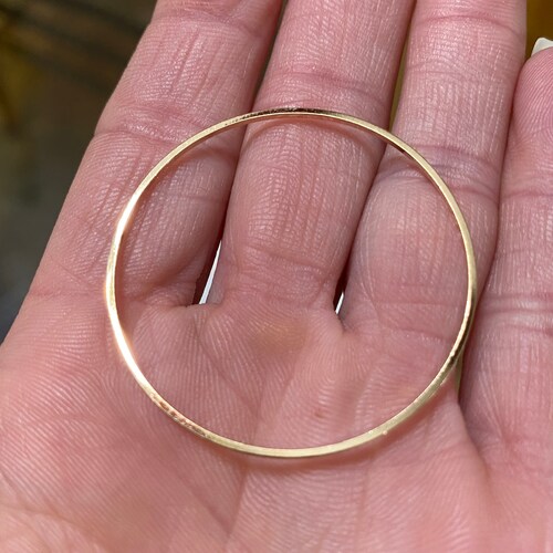 10 Light Gold Plated Brass Circle Connector Links 35mm Etsy
