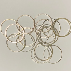 20 maglie circolari in argento da 25 mm (20421)