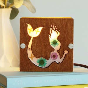 Mermaid lamp, desk lamps, mermaid gifts, mermaid light, mermaid decor, beach house decor