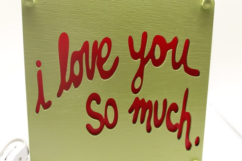 I Love You So Much Lamp, I Love you So Much Austin Souvenir, Austin Souvenir, Laser Cut Wood Lamp, Nightinlight, Housewarming Gift bild 3