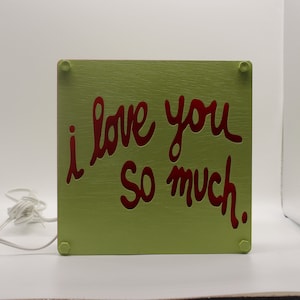 I Love You So Much Lamp, I Love you So Much Austin Souvenir, Austin Souvenir, Laser Cut Wood Lamp, Nightinlight, Housewarming Gift