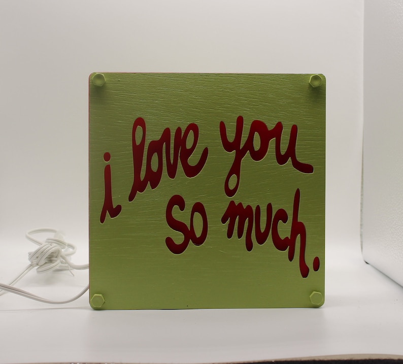I Love You So Much Lamp, I Love you So Much Austin Souvenir, Austin Souvenir, Laser Cut Wood Lamp, Nightinlight, Housewarming Gift bild 1