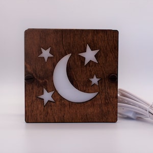 Moon and Stars Night Light - baby room night light - kids room night light - kids room decor - night light - nightlight - baby gift - lamp