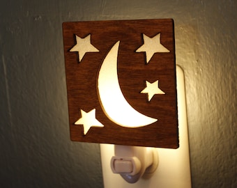 Moon and Stars Night Light - baby room night light - kids room night light - kids room decor - night light - nightlight - baby gift - light