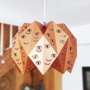 Cut-out paper lampshade - Eye motif - choice of color and size