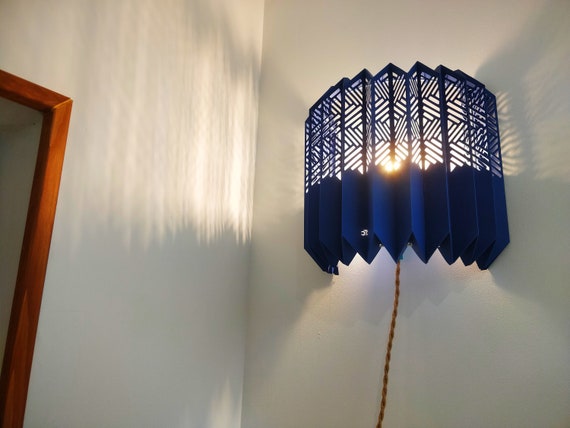 Paper Wall Lamp Art Deco Pattern Color of Your Choice Etsy Australia