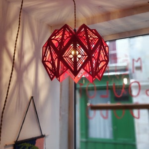 Cut-out paper lampshade - Bauhaus pattern - color and size of your choice