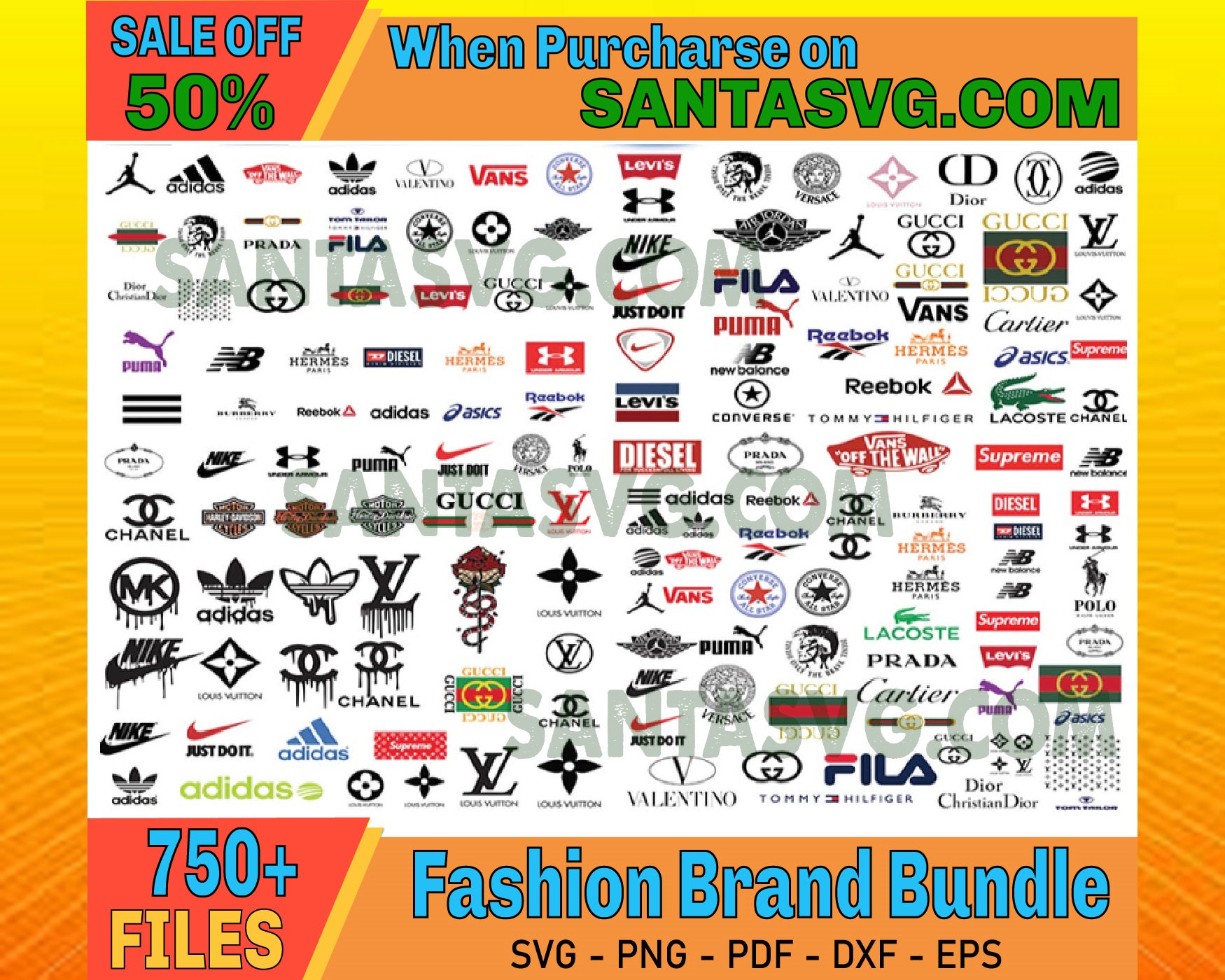 Markenlogo Svg Bundle Luxus Brand Logo Svg Fashion Brand Etsy