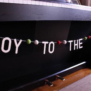 Joy to the World Christmas Garland Kit (DIY Christmas Banner, Christian Christmas Decor)