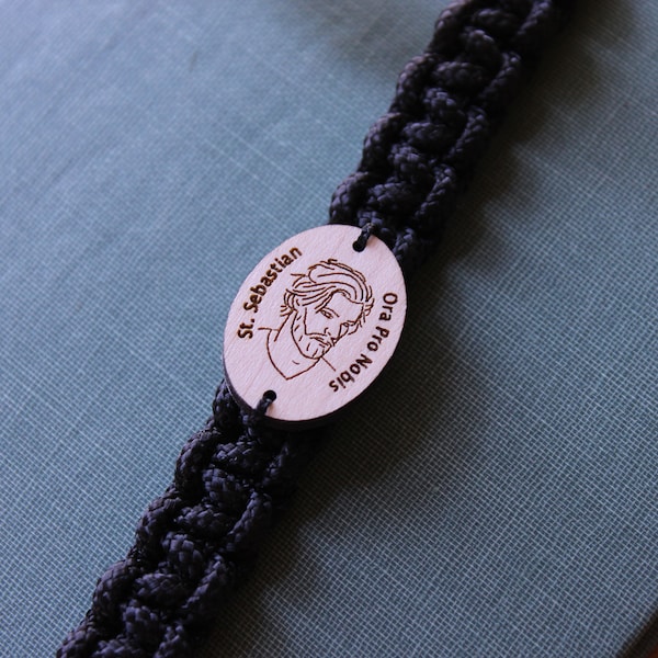 St. Sebastian Bracelet (Wooden Medal)