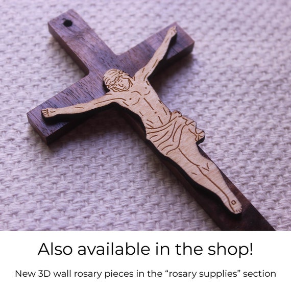 Jumbo How to Pray Wood Rosary Craft Kit- Craft Kits - 12 Pieces