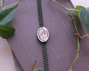 Bonyak Jewelry 18 Inch Rhodium Plated Necklace w/ 4mm Red July Birth Month Stone Beads and Saint Elizabeth of Hungary Charm Bonyak Jewelry 18 Inch Rhodium Plated Necklace w/ 4mm Red July Birth Month Stone Beads and Saint Elizabeth of Hungary Charm