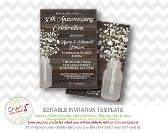 anniversary invites etsy