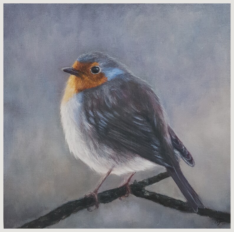 ROBIN REDBREAST PRINT / Robin Oil Painting Print / Bird Wall - Etsy ...