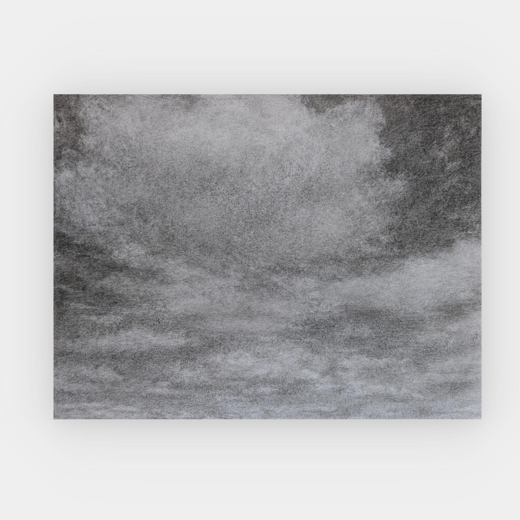 Cloudscape Original Art / Charcoal -Graphite Sky Drawing / One of a Kind Handmade Artwork