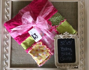 Handmade Crib Size Rag Quilt