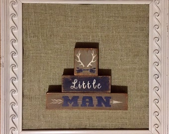 Wooden Stacking Decor Blocks - Little Man