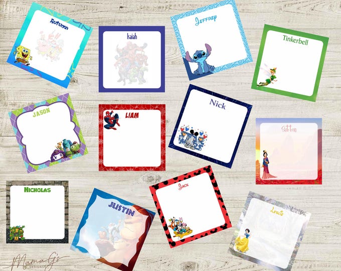 Featured listing image: Personalized Disney Inspired Sticky Notes, Fish Extender Gift