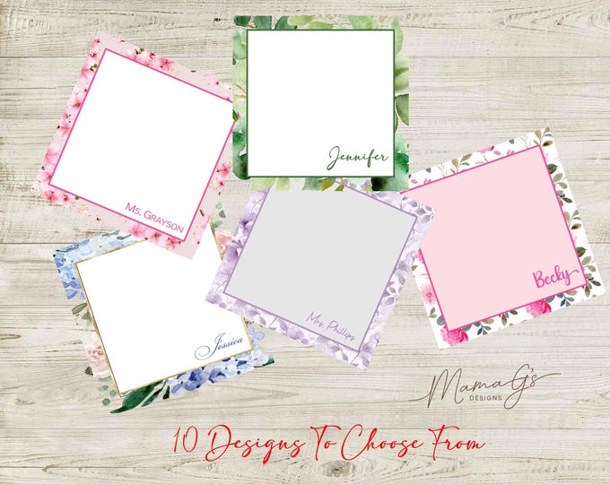 Featured listing image: Flower Personalized Sticky Notes