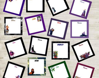 Disney Villains Inspired Personalized Sticky Notes/Fish Extender Gifts/Personalized Sticky Notes