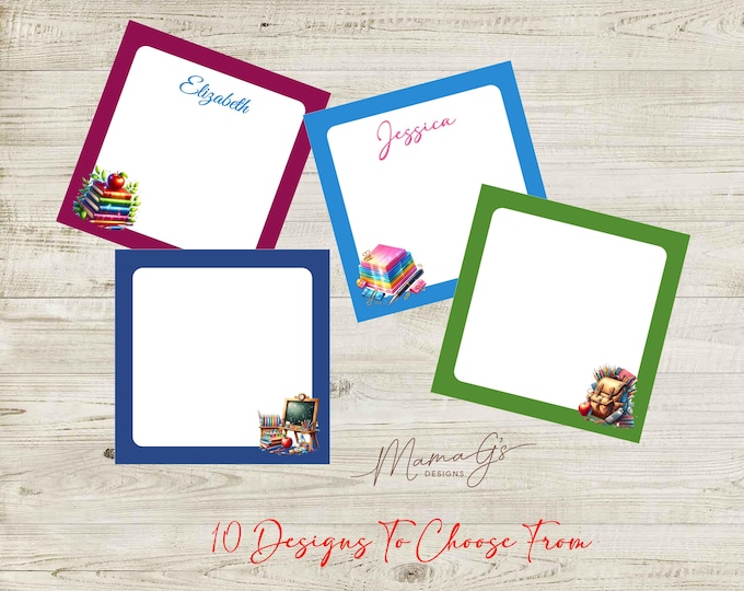 Featured listing image: Teacher/School Personalized Sticky Notes / Note Pads