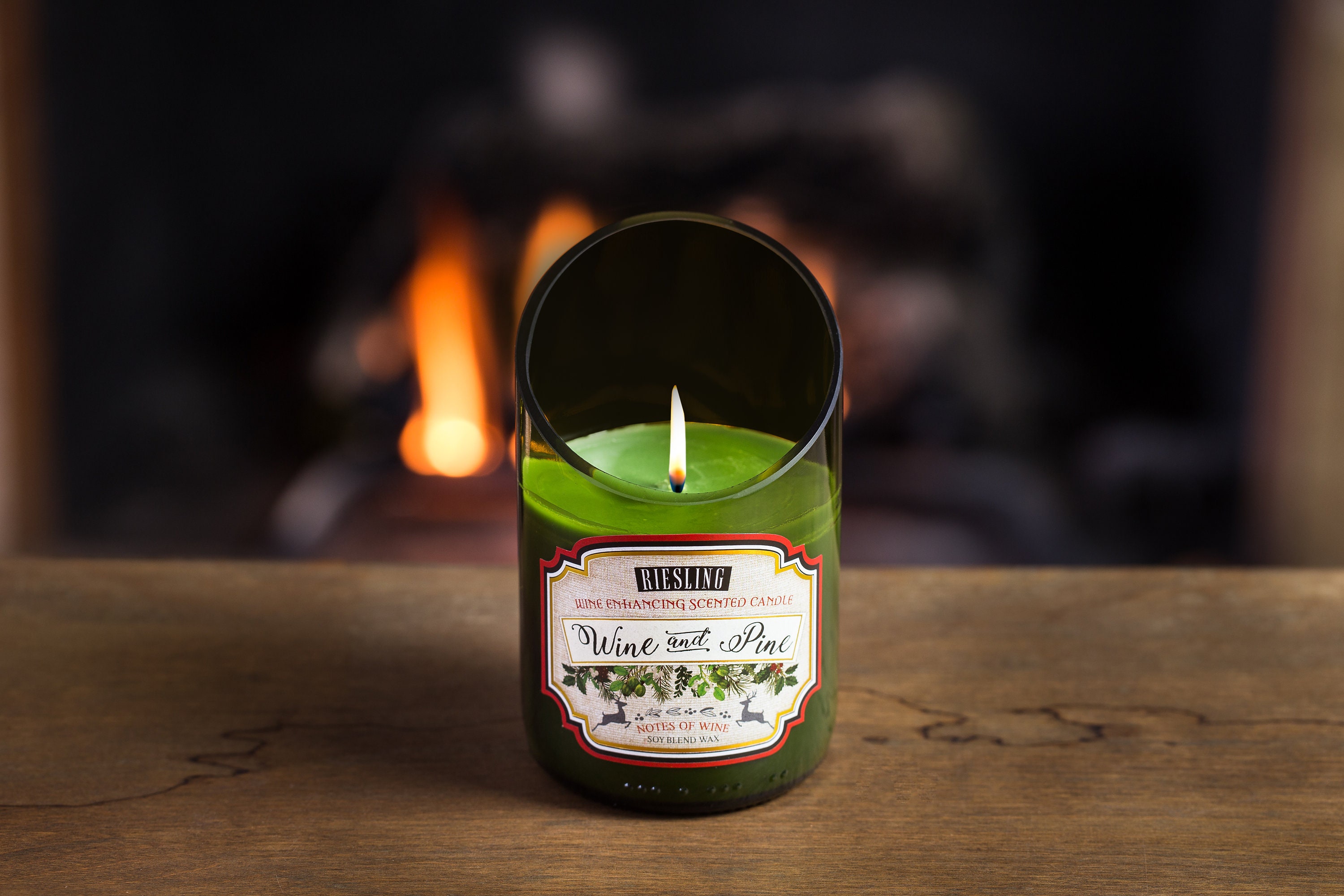 3Piece Wine Bottle Candle Set with Beautiful Scents of Wine. Etsy