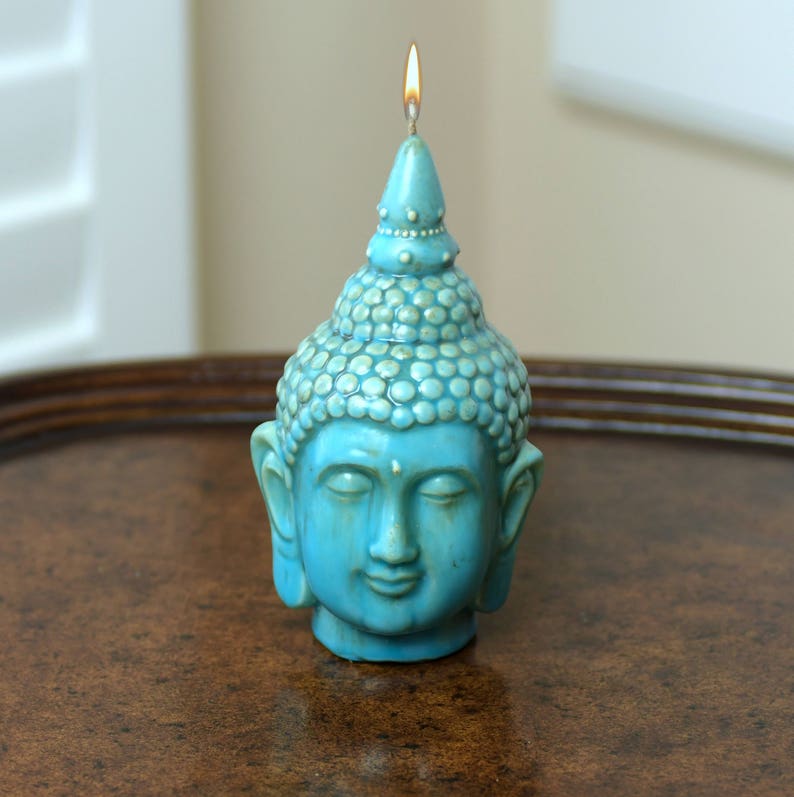 Set of Three Buddha Candles in Ceramic Finish With Unique Etsy