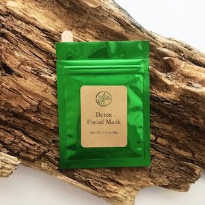 Detoxifying Facial Mask | Detox Facial Mask | Activated Charcoal Blend | Single Use Facial Mask | Black Facial | Clay Face Mask | Facials