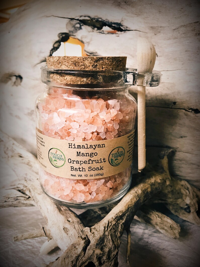 Bath Salt Jar Bath Salts in Glass Jar Himalayan Bath Salts Etsy