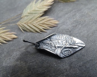 Silver leaf pendant, silver pendant,earthy pendant