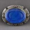 Broche Vintage GFMW En Argent Sterling 925 Avec Incrustation D'onyx Noir Et Coquillage - Signée
