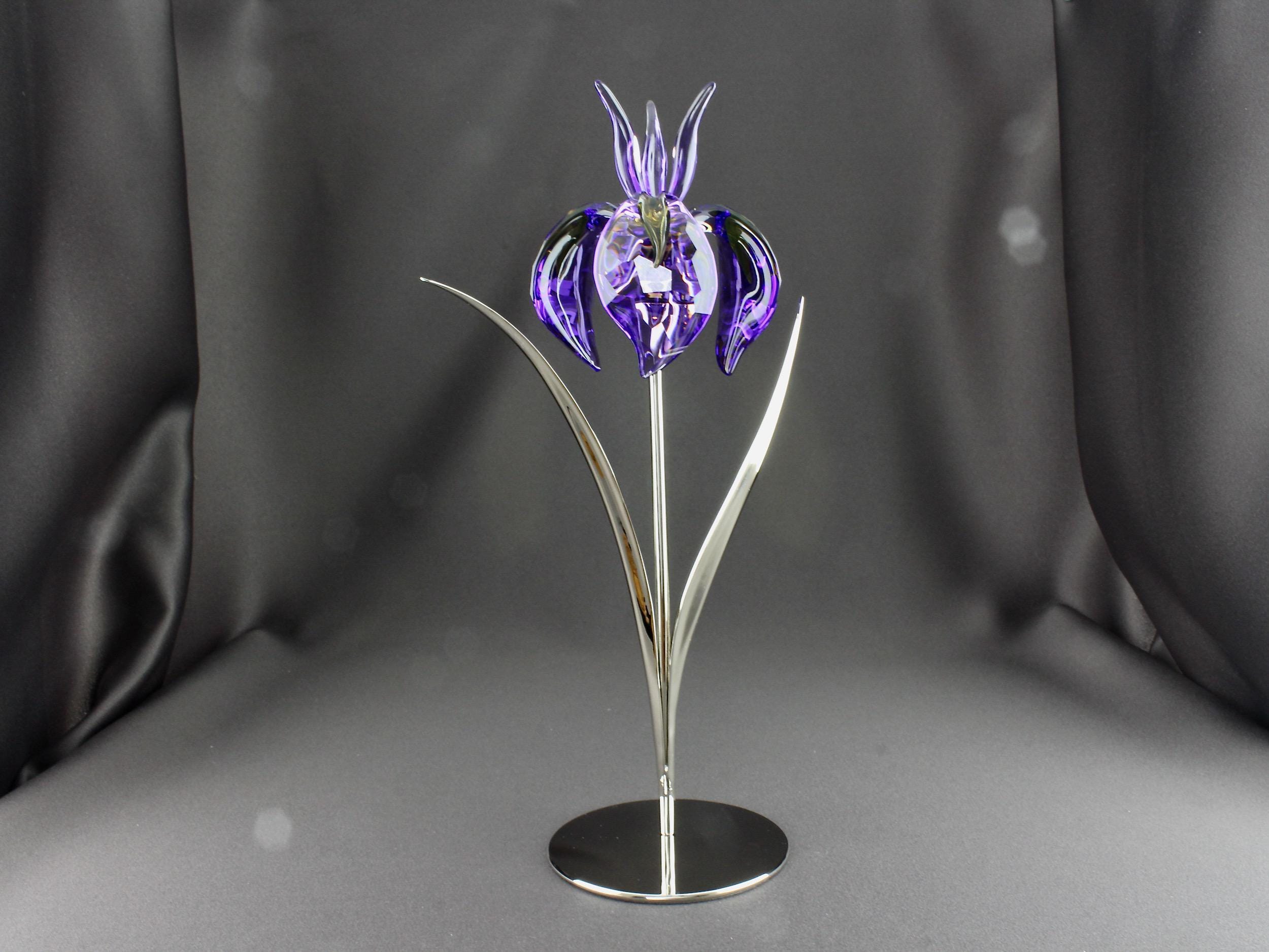 Vintage Swarovski 848449 Damboa Flower Blue Purple Crystal Shiny