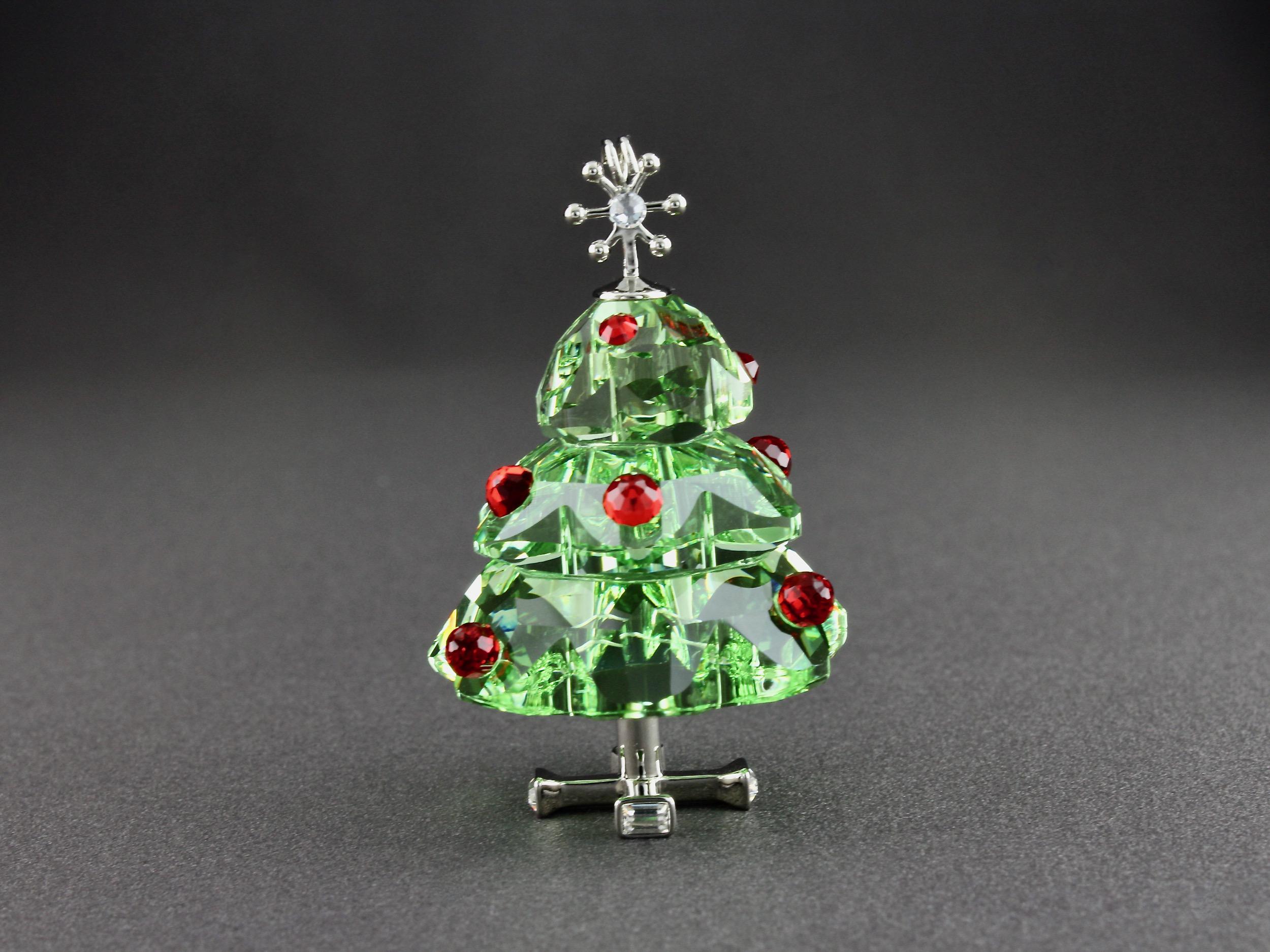 Vintage Swarovski 0904990 Small Green and Red Crystal