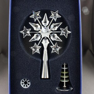 Vintage Swarovski 632784 Crystal Shining Star Weihnachtsbaumspitze Ornament Snowflake Star Design In der Originalverpackung