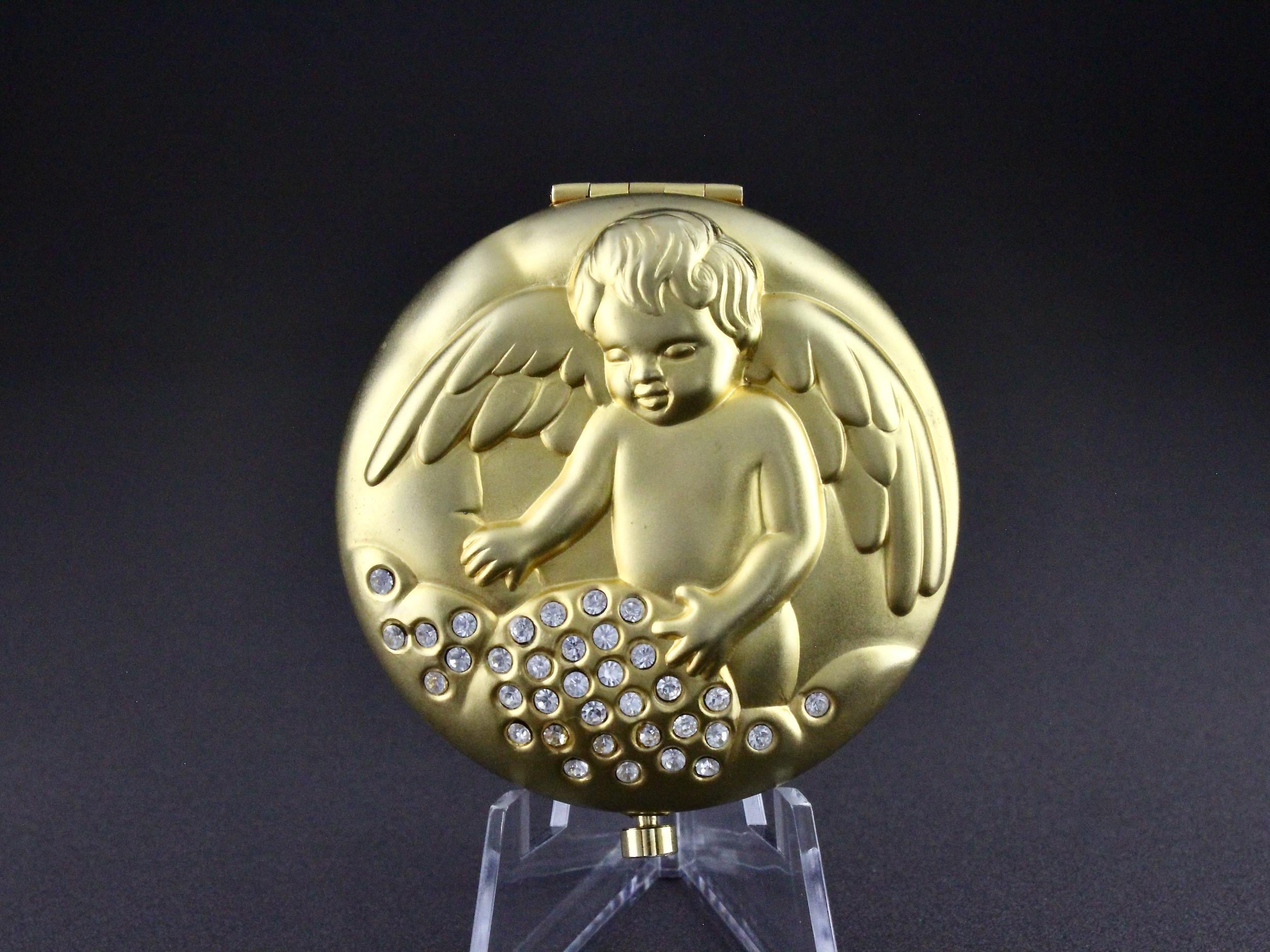 ESTEE LAUDER ストーン装飾 コンパクトミラー Estee Lauder Powder Compact With Rhinestones - Etsy