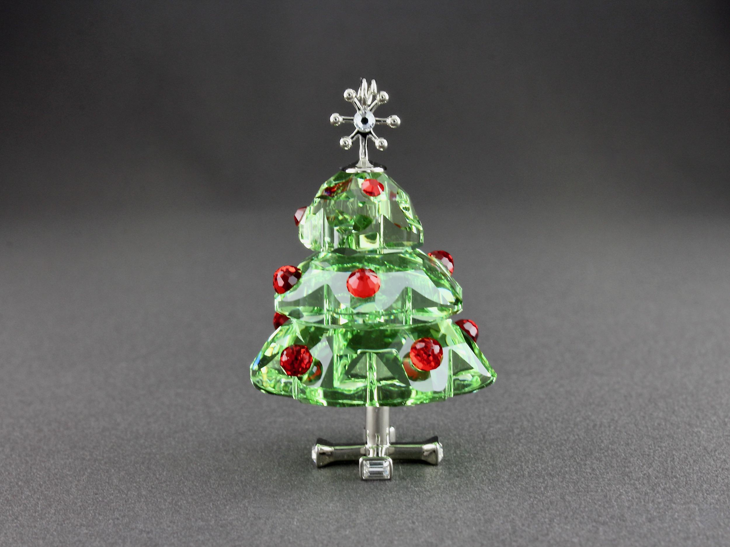 Vintage Swarovski 0904990 Small Green and Red Crystal