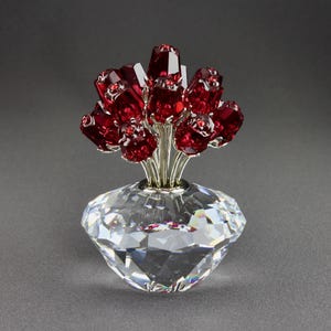 Swarovski Crystal Rose Vase - Etsy