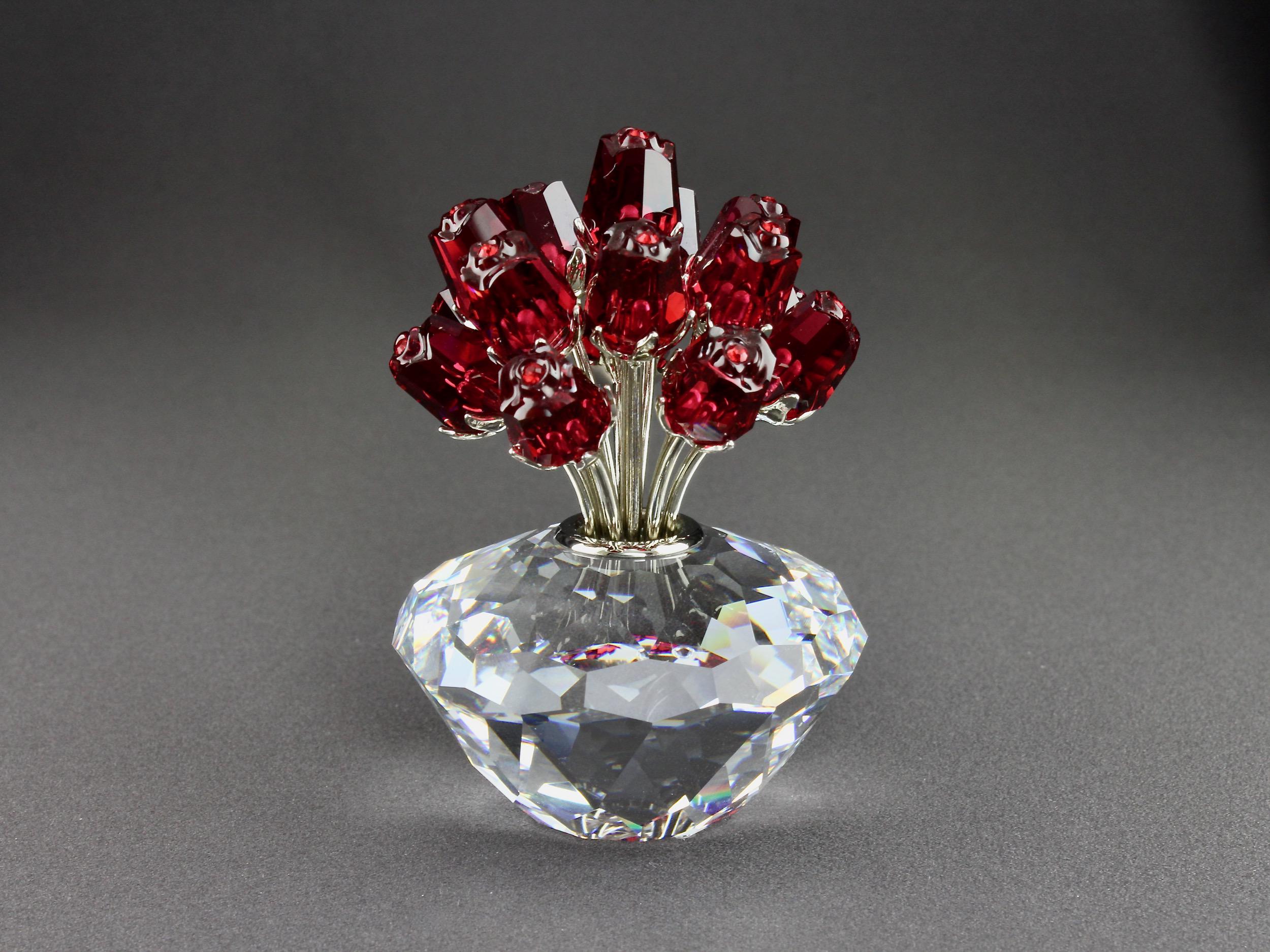Swarovski Crystal Rose Vase - Etsy