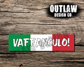 Vaffanculo Italy Italian Flag Novelty Slang Graphic PNG DIY Printable Image Red White Green Instant Download Digital Art