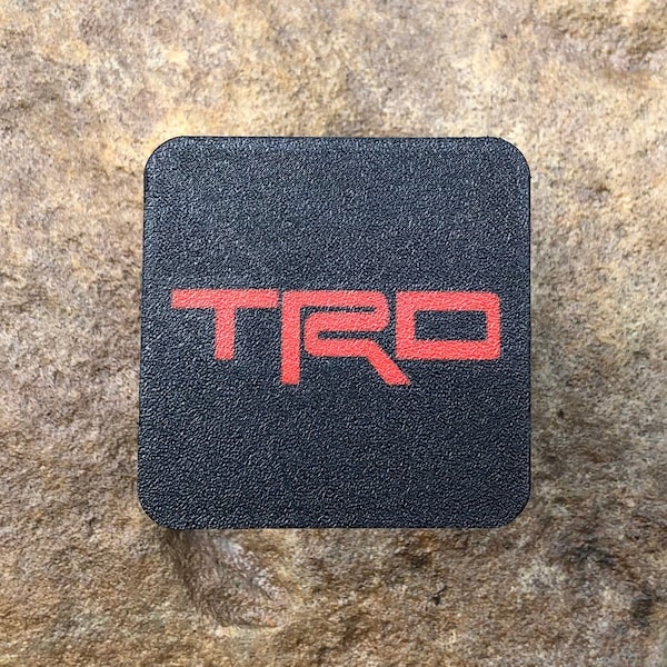 Toyota TRD Hitch Cover 2" Receiver 3D Printed PETG Durable Tacoma Tundra Sequoia 4Runner Racing Development 4x4 Trailer Plug